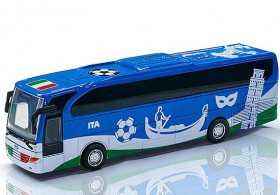 Blue Kids Italy National Football Team Diecast Coach Bus Toy