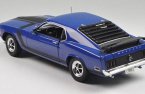 Blue / Red 1:18 Welly Diecast 1970 Ford Mustang Boss 302 Model