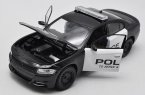 Black Police 1:24 Welly Diecast Dodge Charger Pursuit Model