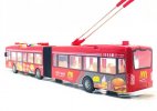 Large Scale Kids Red Plastics Articulated City Express Bus Toy