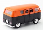 Kids Orange-Black Welly 1:36 Scale Diecast 1963 VW T1 Bus Toy