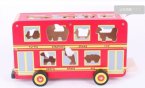 Kids Large Scale Red Animal Wooden Double-Decker Bus