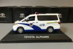 White 1:43 J-collection Police Diecast Toyota Alphard Model