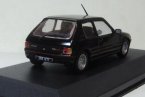 Black 1:43 Atlas Diecast 1985 Peugeot 205 GTI Model