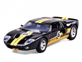 Black-Yellow 1:24 Scale MotorMax Diecast Ford GT Concept Model