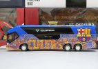 Blue Barcelona F.C. Painting Kids Diecast Coach Bus Toy