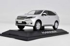 White / Silver / Black 1:30 Scale Diecast Toyota Harrier Model