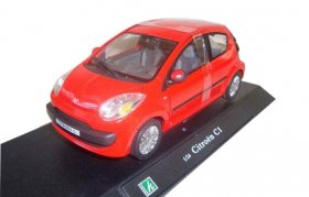 Yellow / Red 1:24 Scale Cararama Diecast Citroen C1 Model