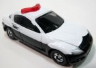 Mini Scale White-Black TOMY Police Diecast Mazda RX-8 Toy