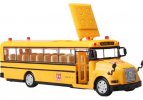 Kids Yellow 1:55 Scale Pull-Back Function Diecast School Bus Toy