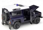 Deep Blue 1:24 Welly Police Diecast Land Rover Defender Model