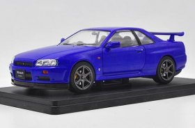 Blue 1:24 Scale Diecast 1999 Nissan Skyline GT-R Model