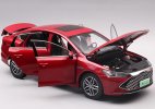 1:18 Scale Red Diecast 2021 BYD Qin Plus DM-i Model