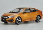 1:18 Scale Orange / Blue Diecast 2016 Honda New Civic Model