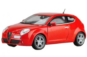 Red 1:24 Scale Motorama Diecast Alfa Romeo MiTo Model