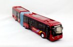 Wine Red 1:42 Scale Diecast Young Man BRT Bus Model