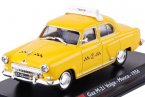 1:43 Scale Yellow Diecast 1956 Volga GAZ M-21 Taxi Model