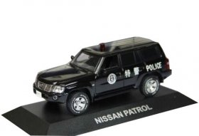 Black 1:43 Scale Police Theme Diecast Nissan Patrol Model