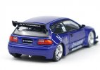 1:64 Scale Blue Pandem Diecast Honda Civic EG6 Car Model