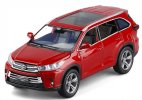 1:32 Scale Kids Black / White Diecast Toyota Highlander SUV Toy