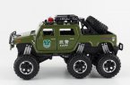 Kids Black / White / Green Diecast Hummer H2 Pickup Truck Toy