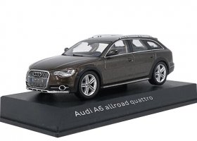 1:43 Scale Brown / Golden Diecast Audi A6 Allroad Quattro Model