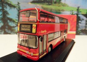 1:76 Scale NO.23 Red London Double Decker Bus Model