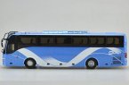 Blue / White 1:43 Scale Diecast Volvo 900i Silver Bus Model