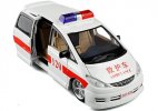 White-Red 1:32 Kids Ambulance Diecast Toyota Estima MPV Toy