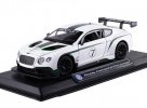 White 1:24 Scale NO.7 Diecast Bentley Continental GT3 Model