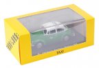 Green-White 1:43 Scale Diecast 1985 VW Beetle Taxi Model