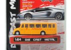 Kids Yellow 1:64 Scale Pull-Back Function DieCast School Bus Toy