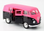 Kids Pink-Black Welly 1:36 Scale Diecast 1963 VW T1 Bus Toy