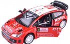 1:32 Scale Red Bburago NO.1 Diecast 2008 Citroen C4 WRC Model