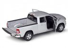 1:27 Silver /Wine Red Diecast Dodge Ram 1500 Pickup Truck Model