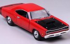 Red / Yellow 1:24 Diecast 1969 Dodge Coronet Super Bee Model