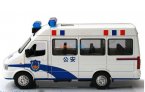 1:32 Scale Kids White Iveco Police Theme Bus Toy