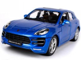 1:24 Scale Blue Bburago Assembly Diecast Porsche Macan Model