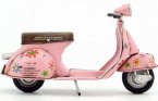 Vintage Pink Tinplate 1:8 Scale 1969 Vespa Scooter Model