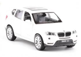 White / Red / Orange 1:32 Scale Kids Diecast BMW X3 SUV Toy