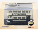 White Mini Scale Oxford Die-Cast Birmingham Tram Model