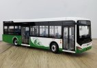 White-Green 1:42 Diecast Zhongtong Electric City Bus Model