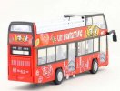 Red City Sightseeing Kids Diecast Double Decker Bus Toy