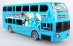 Kids White / Blue / Yellow /Green Electric Double-decker Bus Toy