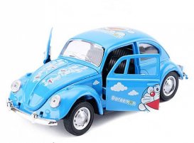 Kids Blue 1:38 Scale Doraemon Diecast VW Beetle Toy