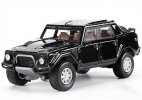 1:64 Scale Black / White / Blue Diecast Lamborghini LM002 Model