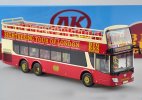 Wine Red 1:43 Scale Diecast AnKai Sightseeing Double Dekcer Bus