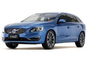 1:18 Scale White / Blue Diecast Volvo V60 Model