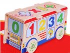 Kids Wooden Digital Big Educational Bus Toy