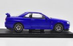 Blue 1:24 Scale Diecast 1999 Nissan Skyline GT-R Model